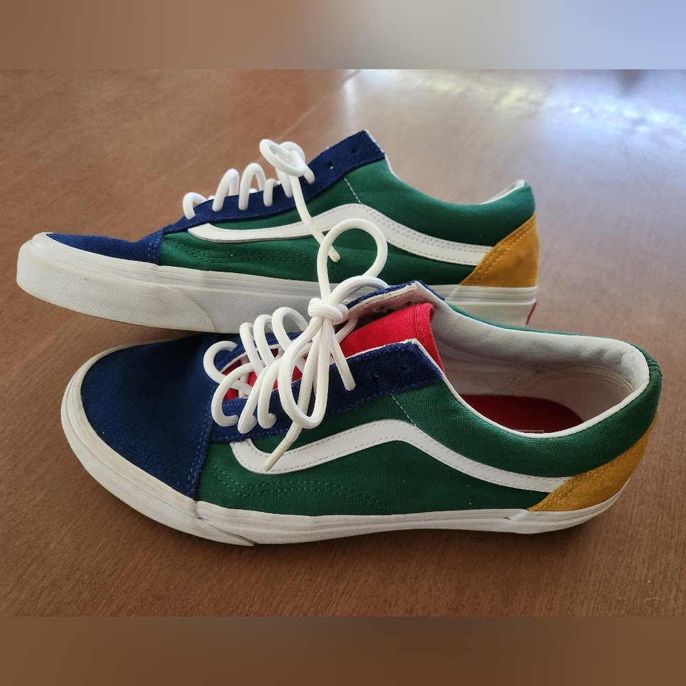 VANS Coloblock Multicolor Sneaker Off The Wall Mens 9.5 Womens 11 Skate Shoe